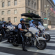 U.S. Park Police patrolling on motorcycles near the National Mall.